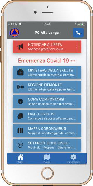 carto @ web app territorio informazioni covid-19