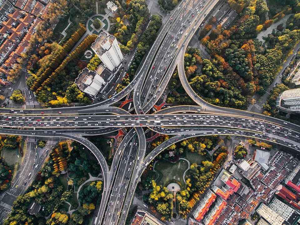 svincolo autostradale visto dall'alto